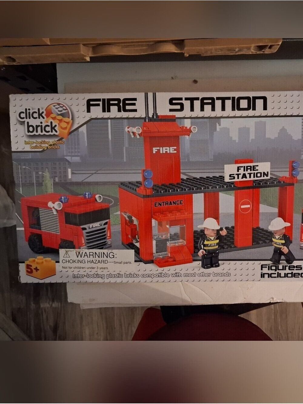 Fire Station Interlocking Plastic Building Bricks Blocks Set Ages 5+ / 254 Pc